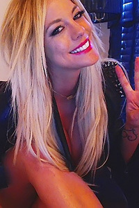 Breasted Blonde Playing Infront Of Cam